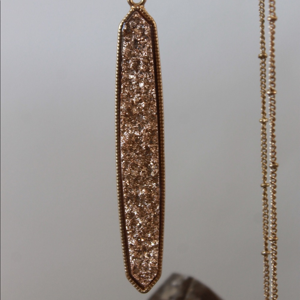 ‼️PRICE DROP‼️ONLY $10 TODAY✨BRAND NEW✨Oval Stone Druze Necklace✨2 colors!❤️🎄 - Picture 6 of 6